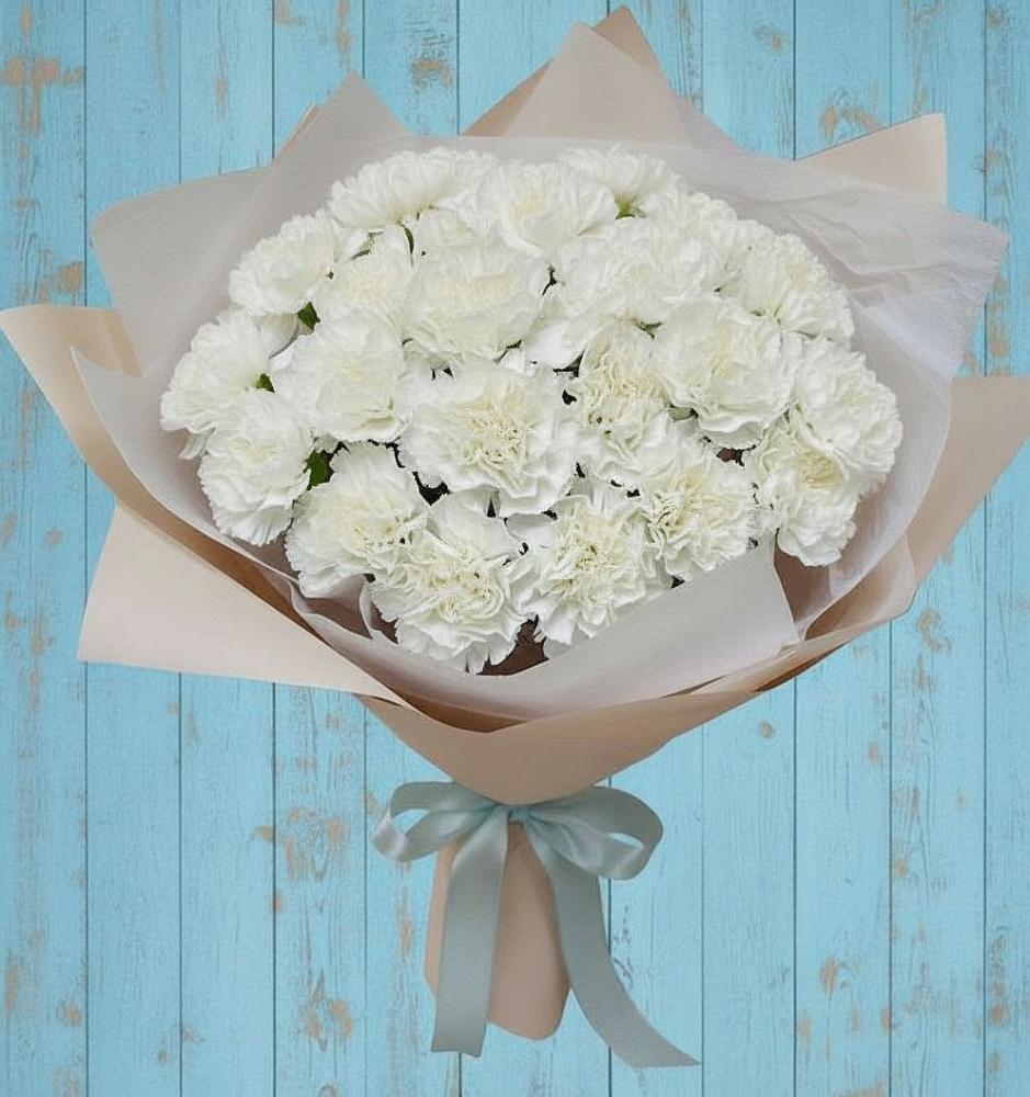 Букет цветов из: Гвоздики в Гжель