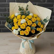 Букет цветов из:  Розы #REPLACE_PRED# Гжель