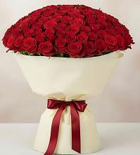 Букет 101 Красная роза Милано в Гжель