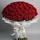 Букет 101 Красная роза Блэк Мэджик в Гжель