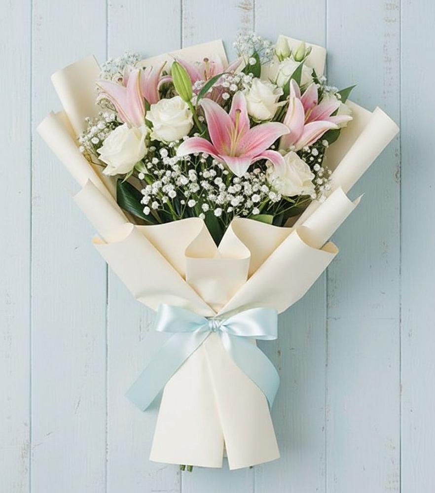 Букет цветов из: Лилии в Гжель