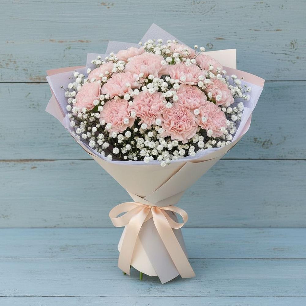 Букет цветов из: Гвоздики в Гжель