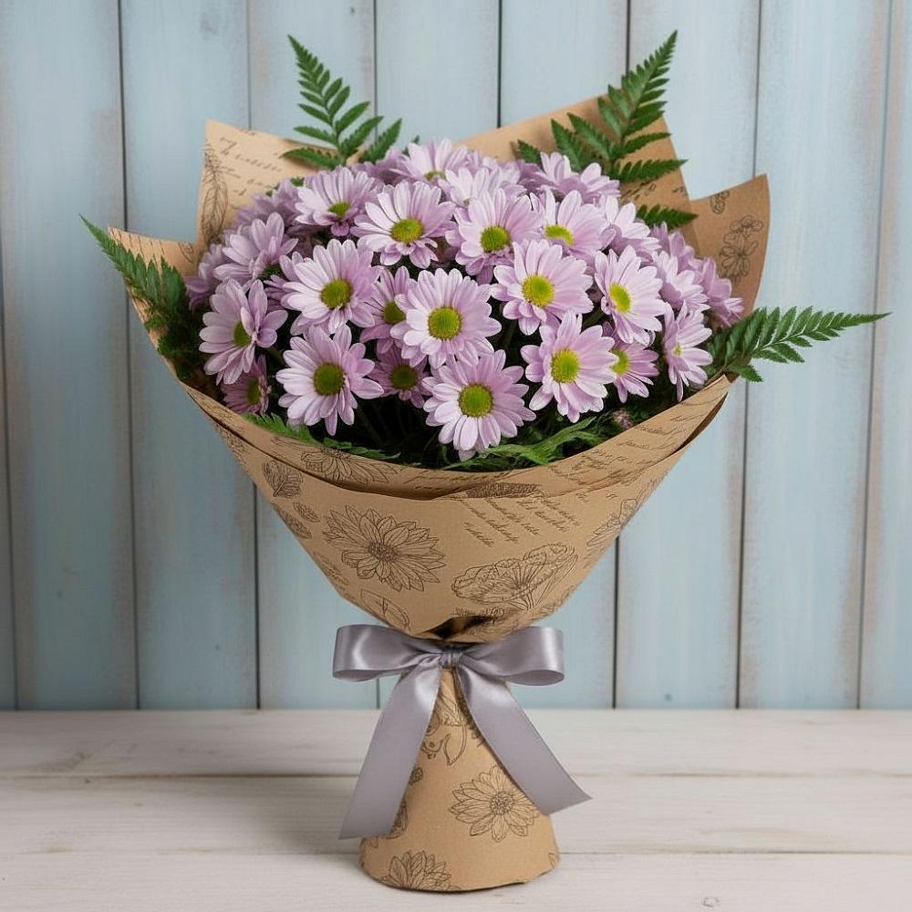 Букет цветов из: Хризантемы в Гжель