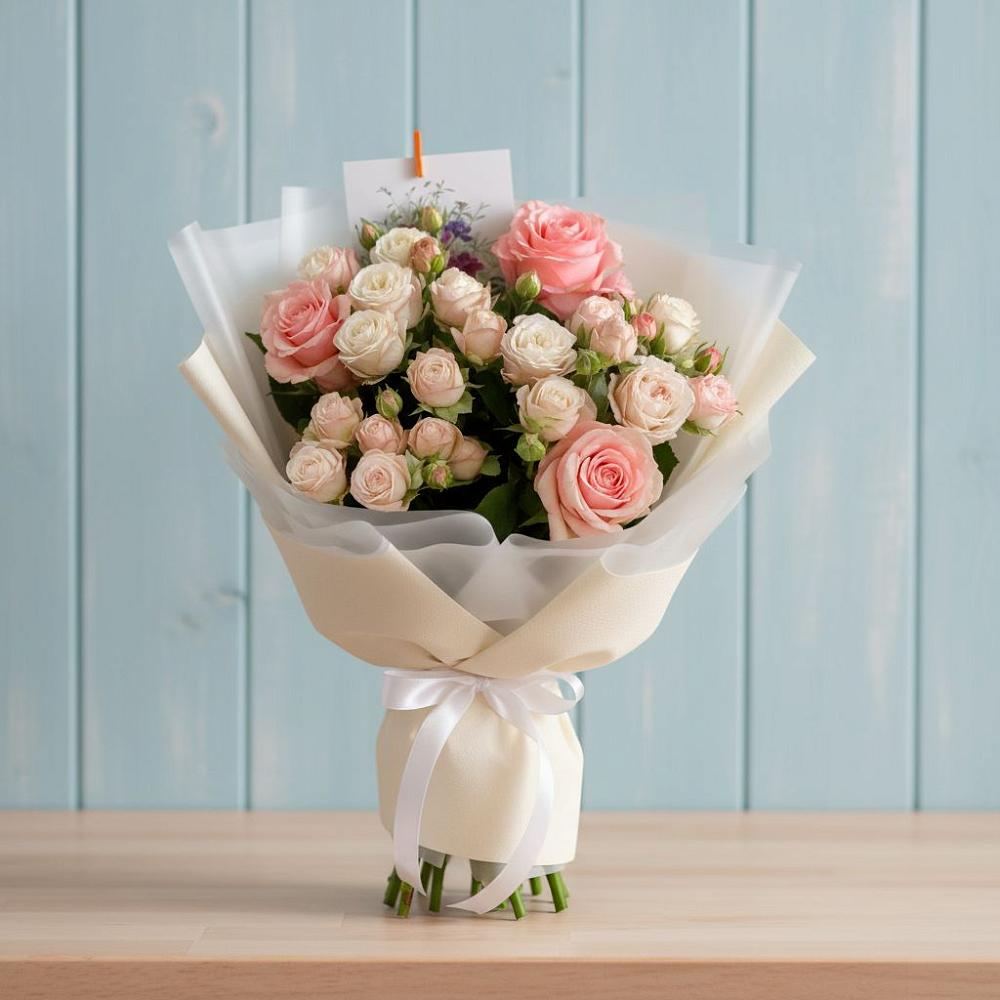 Букет цветов из: Розы в Гжель