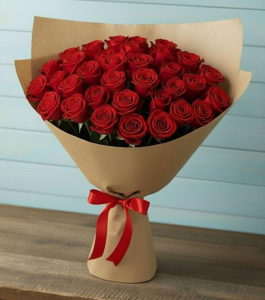 Букет Красные розы Милано в Гжель