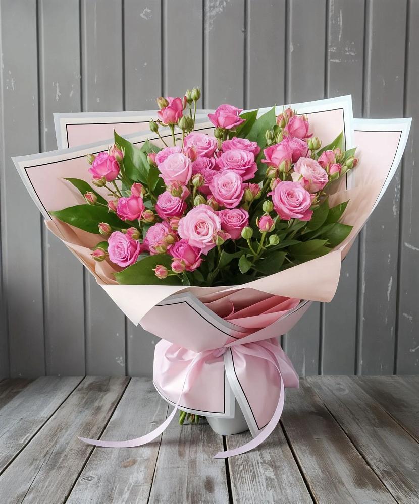 Букет Розовый кустик в Гжель