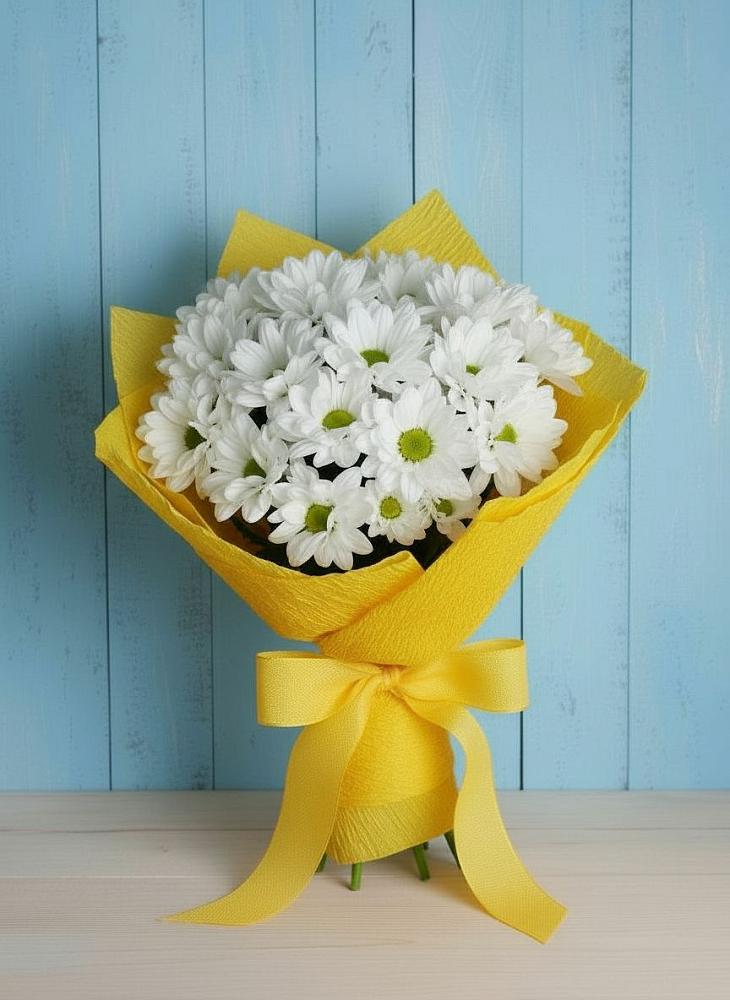 Букет цветов из: Хризантемы в Гжель