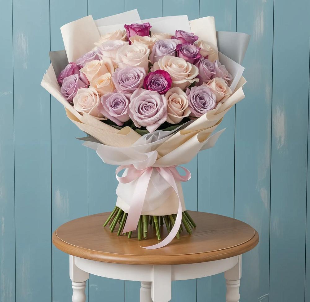 Букет цветов из: Розы в Гжель