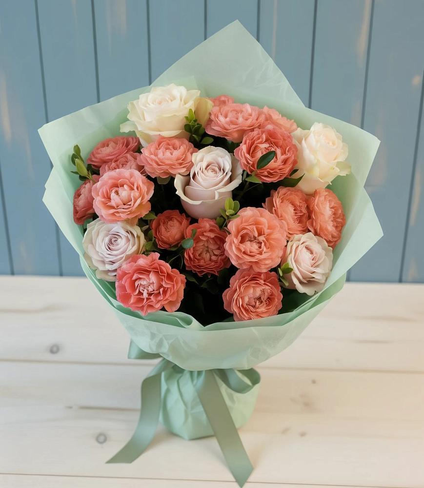 Букет цветов из: Розы в Гжель