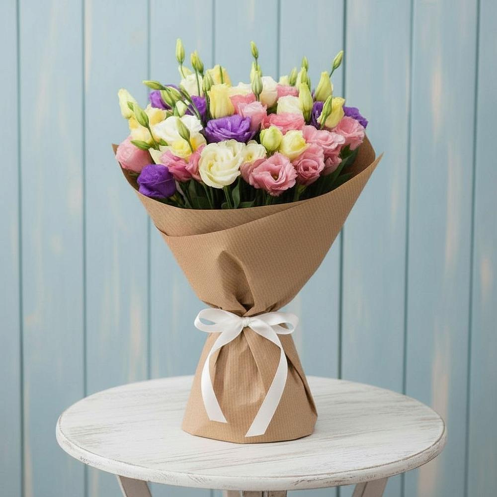 Букет цветов из: Лизиантусы в Гжель