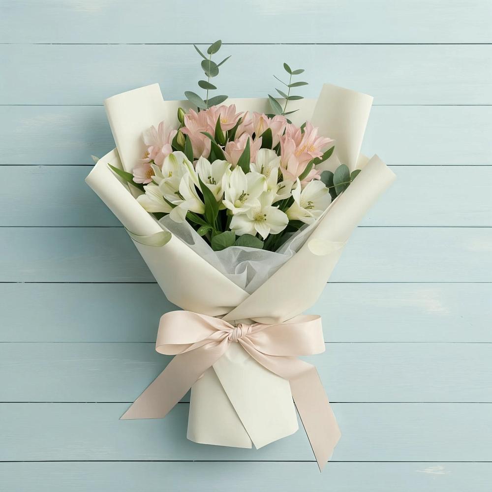 Букет цветов из: Альстромерии в Гжель