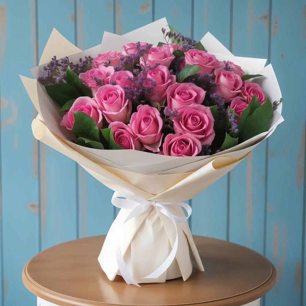 Букет цветов из: Розы в Гжель