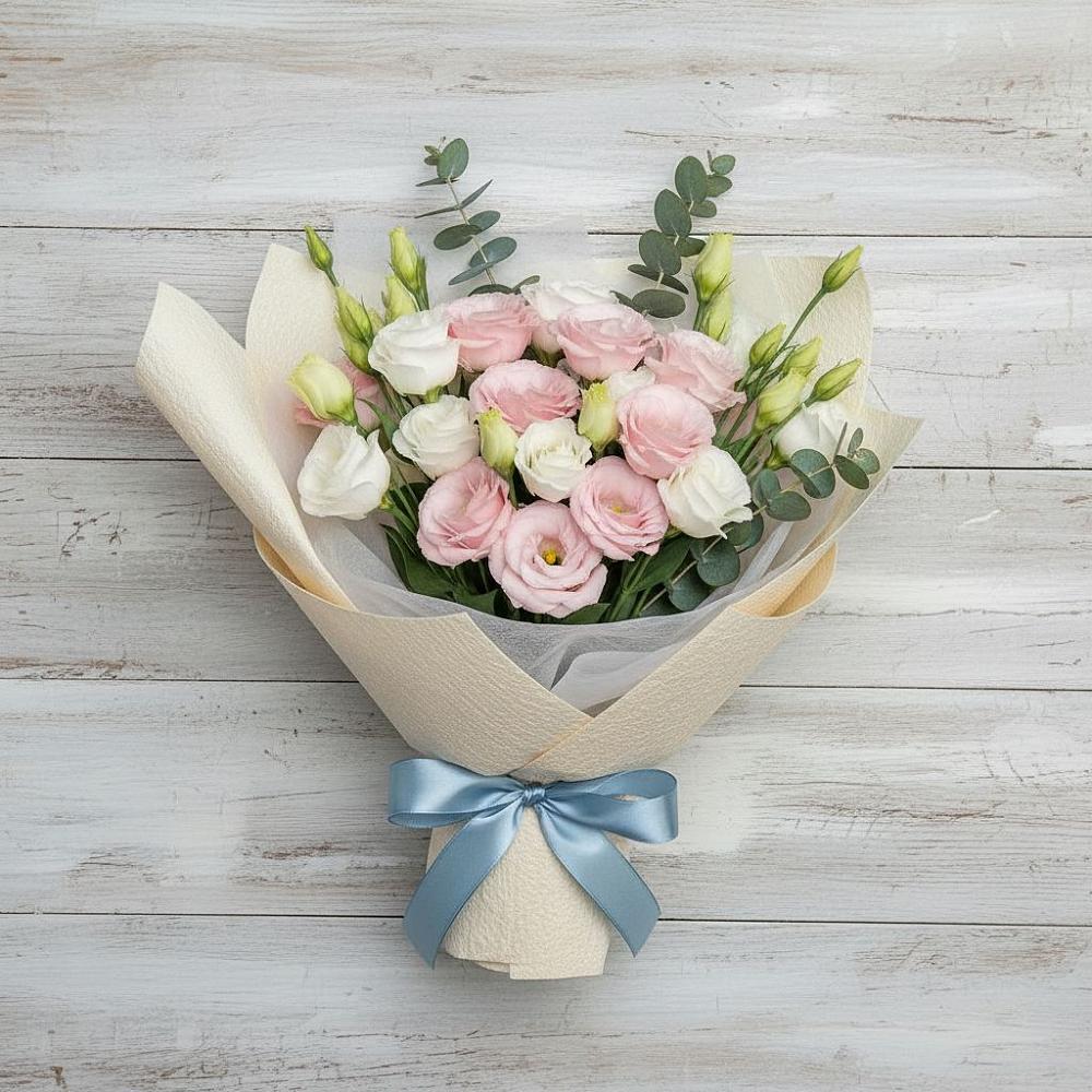 Букет цветов из: Лизиантусы в Гжель